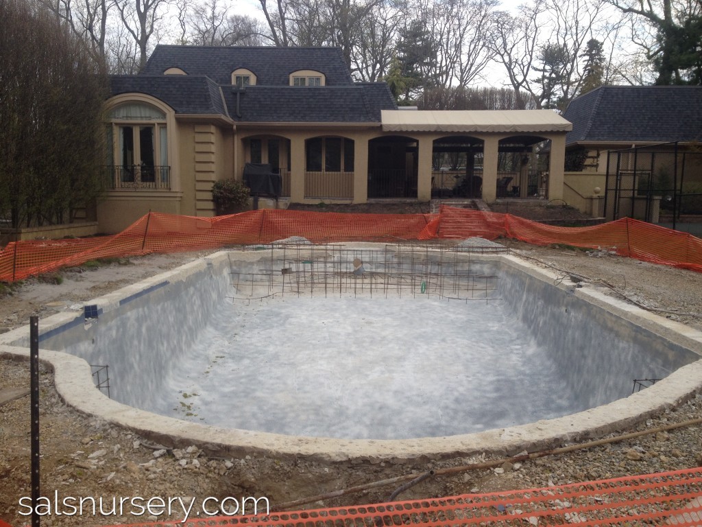 In Progress picture of pool construction