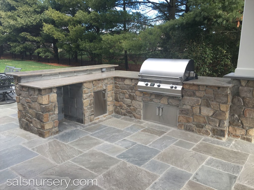 Outdoor grill station